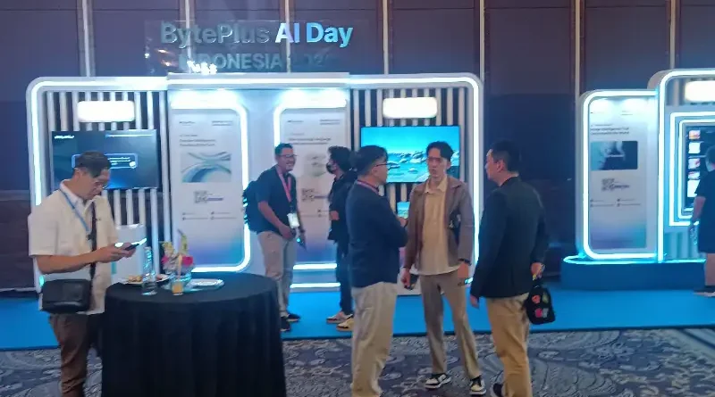 Ilustrasi teknologi kecerdasan buatan enterprise yang melambangkan inovasi digital.