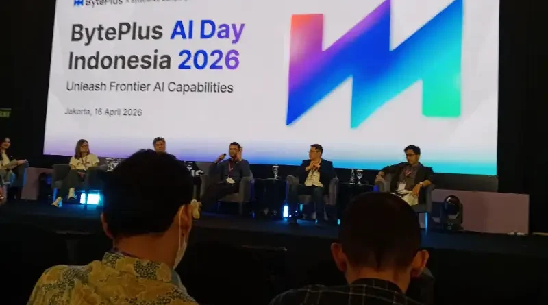 Ilustrasi simbolis teknologi kecerdasan buatan pada jaringan transportasi umum modern.