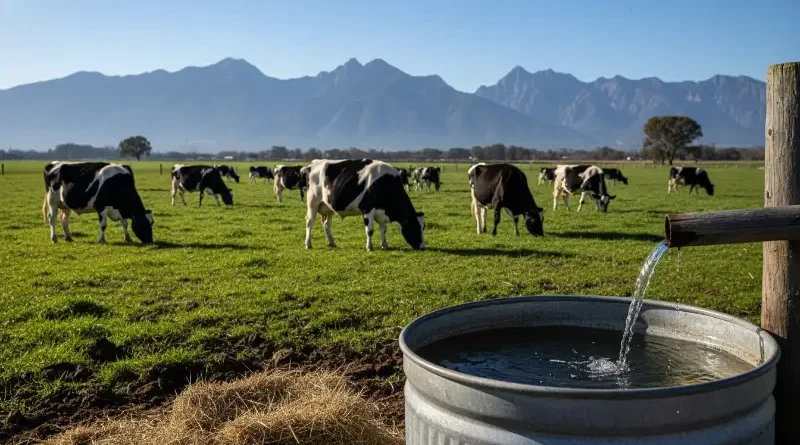 Sapi perah merumput di padang rumput hijau di wilayah Brebes untuk proyek mega farm.