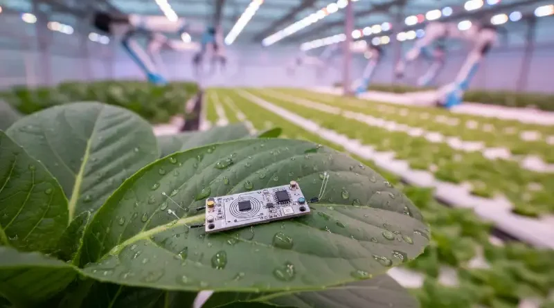 Perangkat sensor RFID tanpa baterai yang dikembangkan untuk mendukung teknologi pertanian modern dan smart farming.