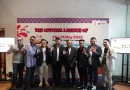 Ilustrasi cangkir kopi dan biji kopi dalam pameran Indonesia Coffee Expo