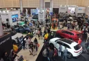 Logo IIMS Surabaya 2026 dengan latar belakang abstrak bertema pameran otomotif modern.