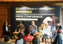Ilustrasi pameran industri konstruksi dan properti modern.