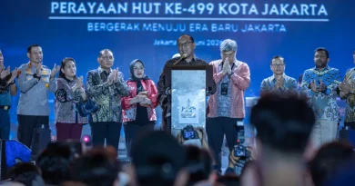 Pemprov DKI: Jakarta Fair Jadi Ikon Budaya dan Kebanggaan Warga Jakarta Ilustrasi kemeriahan festival pameran kota dengan lampu-lampu terang yang melambangkan kemajuan ekonomi dan budaya.