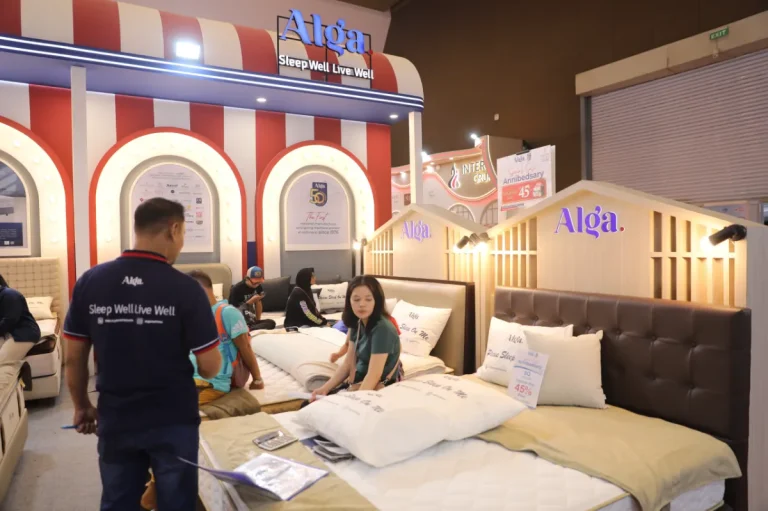 Ilustrasi interior kamar tidur dengan kasur premium yang nyaman dan minimalis.