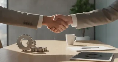 Cara Mengelola Konflik Secara Profesional untuk Produktivitas Ilustrasi interaksi profesional yang damai di kantor untuk mengelola konflik kerja