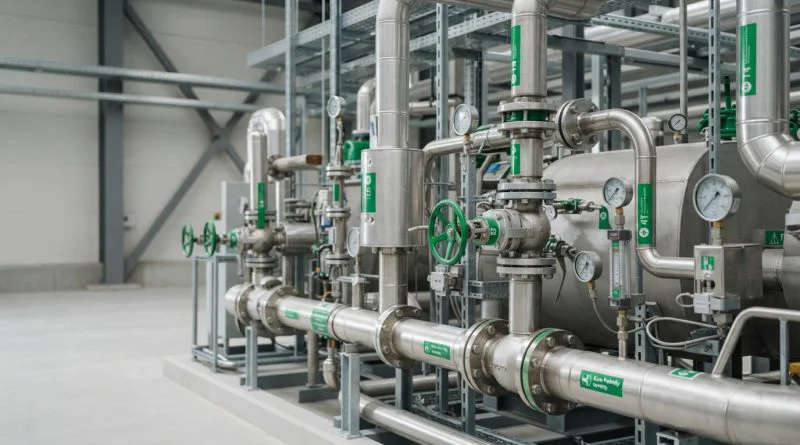 Simbol transisi energi ramah lingkungan berupa instalasi gas alam bersih di Indonesia