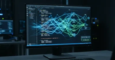 Apa Itu Vibe Coding? Cara Pemrograman Baru Di Era Modern Ilustrasi simbolis pemrograman modern dengan asisten kecerdasan buatan