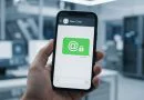 Ilustrasi simbolis fitur username WhatsApp berupa ikon profil aman dengan tanda gembok