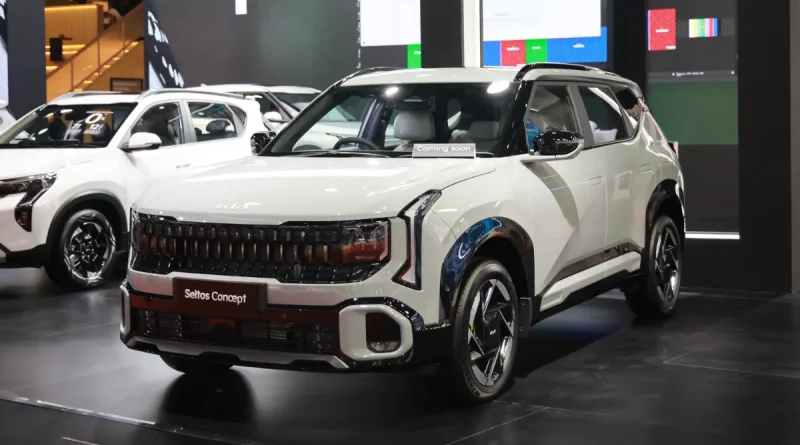 Setir kemudi dan dasbor mobil SUV modern yang elegan