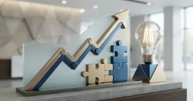 Keunggulan Kompetitif dalam Bisnis dan Cara Membangunnya Ilustrasi konsep keunggulan kompetitif dalam bisnis dengan simbol grafik pertumbuhan yang meningkat tajam di tengah persaingan pasar.