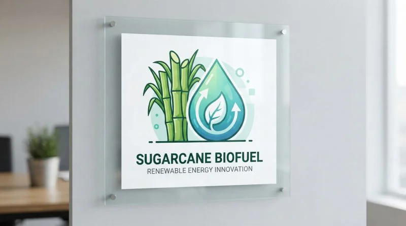 Ilustrasi industri tebu untuk bahan baku energi bioetanol ramah lingkungan