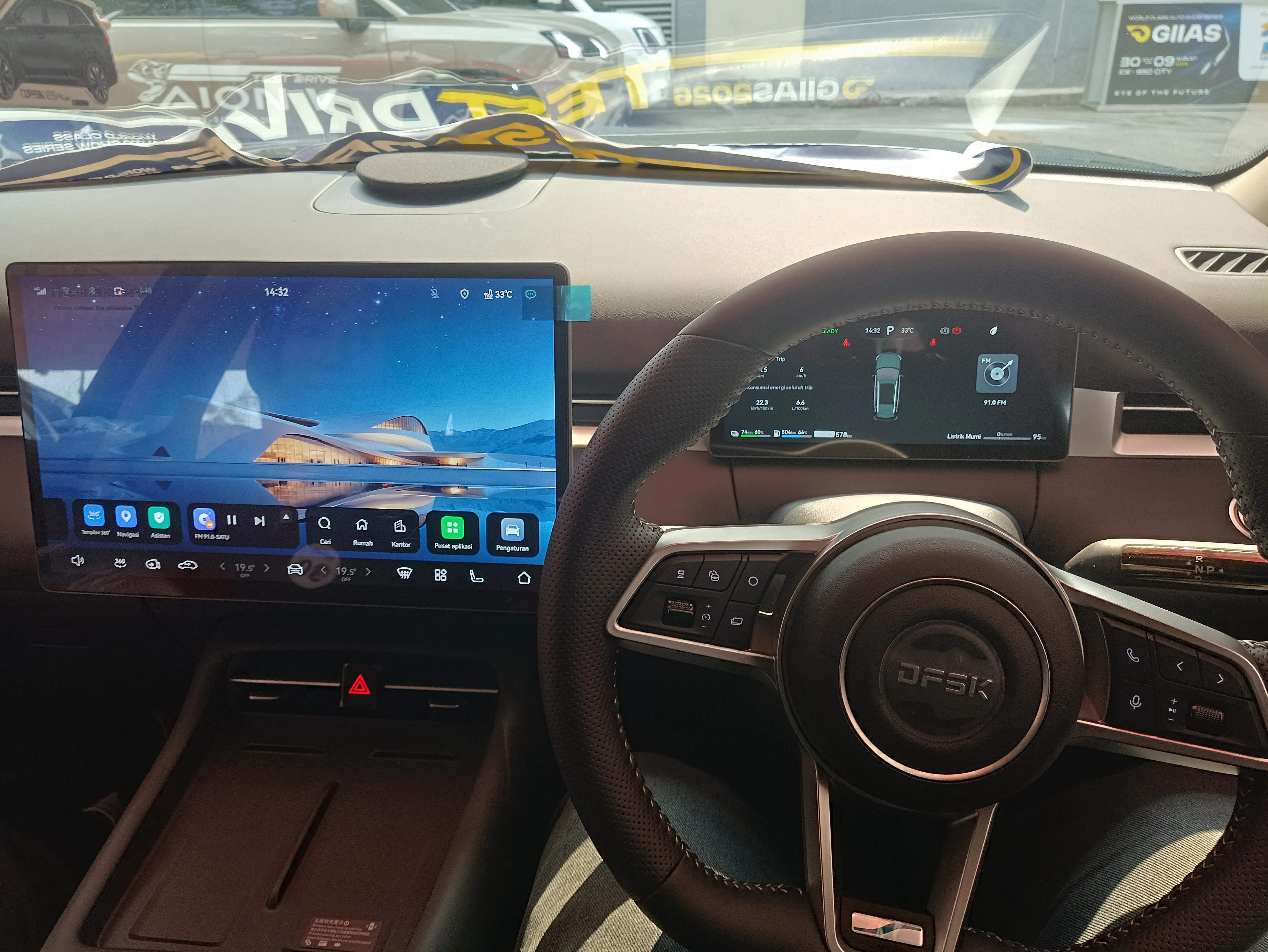 Interior Depan DFSK E5 Plus (arsip stapo.id)