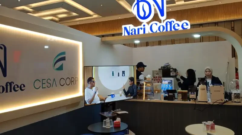 Ilustrasi kemitraan Nari Coffee untuk Stapo.id