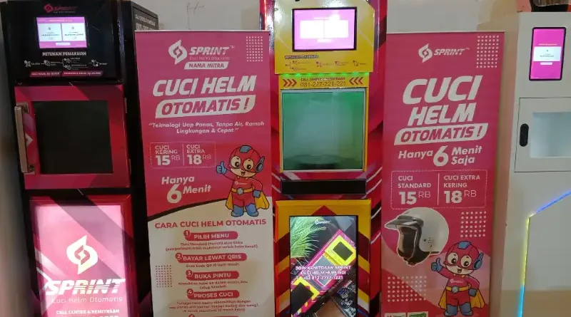 Ilustrasi cuci helm otomatis untuk Stapo.id