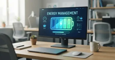 Mengelola Energi Kunci Produktivitas Utama Dibanding Mengatur Waktu Ilustrasi konsep pengelolaan energi harian secara seimbang demi produktivitas kerja.