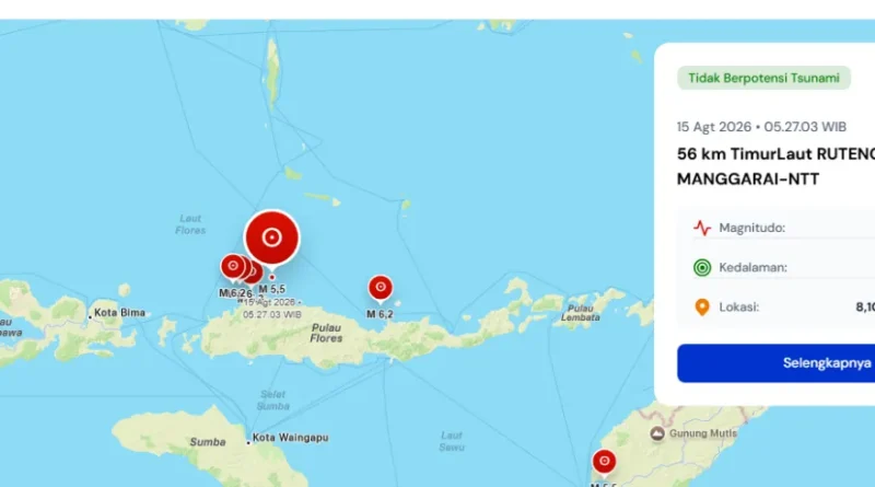 Grafik seismik dan pergeseran sesar tektonik bumi
