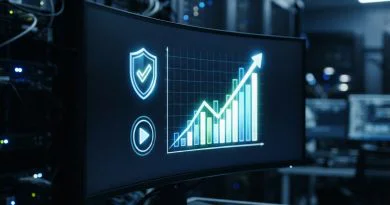 Ilustrasi grafik kenaikan target performa monetisasi platform video digital