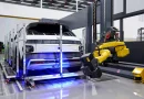 Hologram pengukuran presisi Digital Measuring Center pada bodi mobil Kia