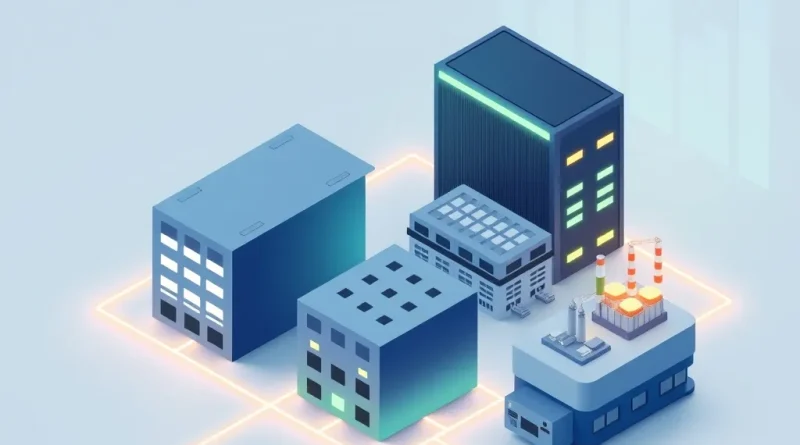 Ilustrasi konseptual pertumbuhan dividen DMAS dan ekspansi infrastruktur data center