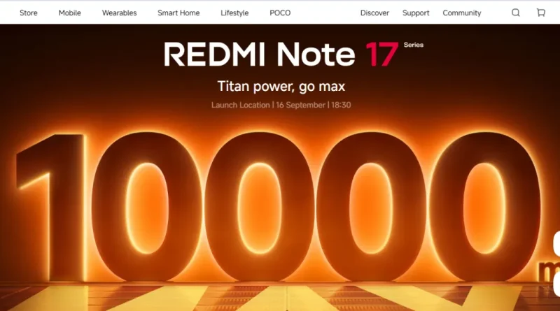 Ilustrasi konsep teknologi baterai berdaya besar dan komponen perangkat keras Redmi Note 17