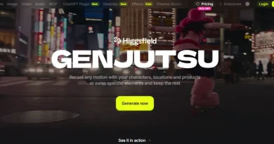 Cara Membuat Video Higgsfield Genjutsu yang Viral di TikTok Ilustrasi konseptual teknologi video AI dan efek transformasi digital