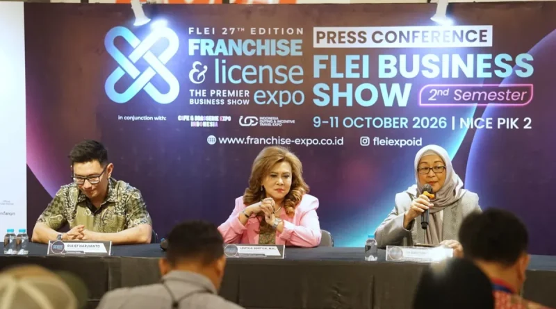 Ilustrasi konsep kemitraan bisnis dan waralaba global.