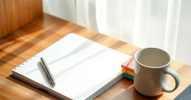 3 Tips Membuat Daftar Prioritas untuk Aktivitas Harian Buku agenda dan catatan rencana kerja di atas meja kerja yang rapi dengan pencahayaan alami.