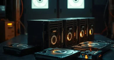 SpaceX Dikabarkan Incar Data Startup Gagal untuk Latih Model AI Konsep perangkat penyimpanan data server dan hard drive untuk pelatihan model AI