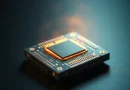 Komponen grafis mutakhir dengan pencahayaan futuristik untuk representasi teknologi neural rendering