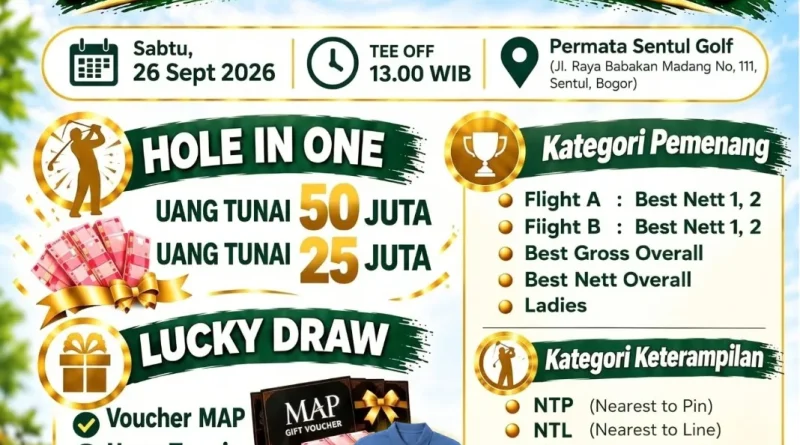 Ilustrasi turnamen golf bareng alumni untuk Stapo.id