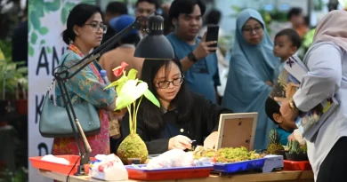 Koleksi tanaman hias langka dan tanaman platycerium dalam pameran florikultura
