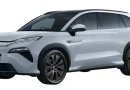 Konsep teknologi otomotif kendaraan listrik SUV modern