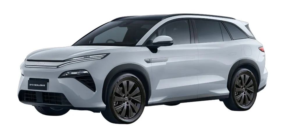 Konsep teknologi otomotif kendaraan listrik SUV modern