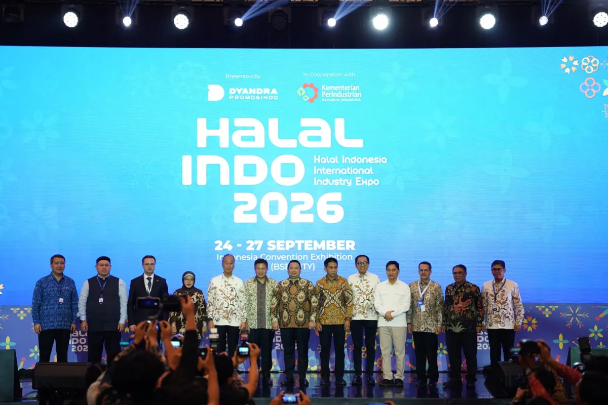 Ilustrasi pameran industri halal dan sertifikasi perdagangan global