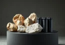 Ilustrasi konseptual mineral kritis dan sel baterai kendaraan listrik