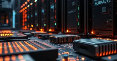 Anthropic Negosiasikan Kesepakatan Komputasi AI US$45 Miliar dengan Nscale Ilustrasi konseptual server komputasi awan dan cip pemrosesan data AI