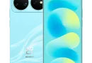 Detail modul kamera smartphone premium beresolusi tinggi di atas permukaan reflektif